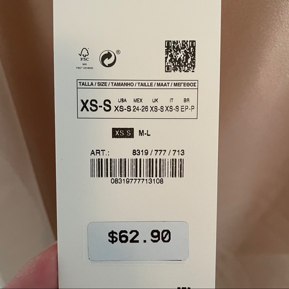 NEW WITH TAGS Zara Nude Slip Dress - Picture 6 of 7